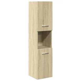 vidaXL Szafka łazienkowa dąb sonoma 30x30x130 cm Materiał drewnopochodny - Szafki łazienkowe - miniaturka - grafika 1