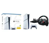 Konsole Playstation - Sony PlayStation 5 Slim E Chassis PS5 1TB z napędem + Kierownica Logitech G29 Racing Wheel - miniaturka - grafika 1