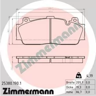 Klocki hamulcowe - Klocki hamulcowe - komplet ZIMMERMANN 25380.190.1 - miniaturka - grafika 1