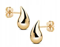 Kolczyki - PIĘKNE ZŁOTE KOLCZYKI NA SZTYFT KROPELKI GOCCIOLINE 8KT 333 - miniaturka - grafika 1