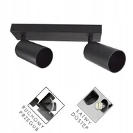 Oprawy, klosze i abażury - Lampa spotlight Fargo 2xGU10 czarna - miniaturka - grafika 1