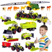 Samochody i pojazdy dla dzieci - Traktor Kombajn Zwierzęta Maszyny Rolnicze Ciągnik Zestaw Farmera 23w1 - miniaturka - grafika 1