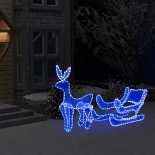 vidaXL vidaXL Świąteczny renifer z saniami, z siateczką, 432 diod LED - Oświetlenie świąteczne - miniaturka - grafika 1