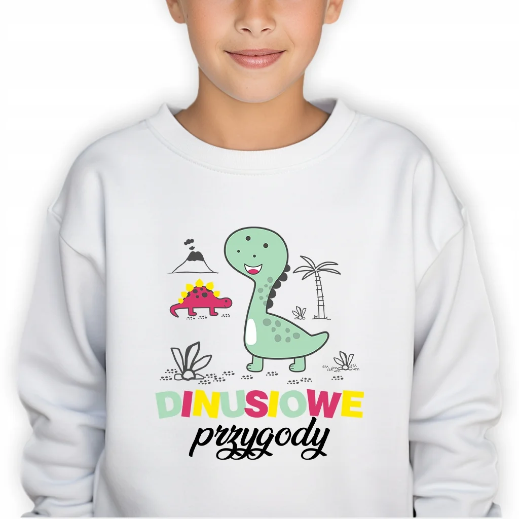 BLUZA DZIECIĘCA BEZ KAPTURA PREZENT NA URODZINY DINUSIOWE PRZYGODY - 116