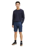 Spodenki damskie - TOM TAILOR Męskie Bermudy szorty o wyglądzie dżinsów 1031272, 10114 - Clean Dark Stone Blue Denim, 30 - miniaturka - grafika 1