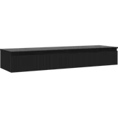 Szafki łazienkowe - Mexen Rivel szafka łazienkowa podumywalkowa 160 cm z blatem, 1 szuflada, ryflowana , czarna mat - 91A20-16023-1-BFC71 - miniaturka - grafika 1