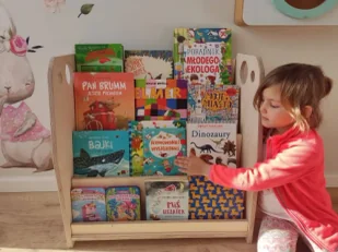 Drewniana biblioteczka Montessori - Półki i regały dla dzieci - miniaturka - grafika 1