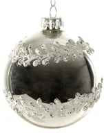 Bombki - Srebrne bombki szklane komplet 4 sztuk na Święta x4 - miniaturka - grafika 1