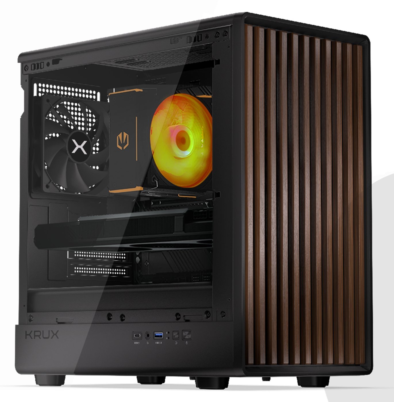 Komputer Vist Wood ARGB Ryzen 7 5700X RX 9060 XT 32GB SSD 2TB WiFi6 BT5 W11 VI2863