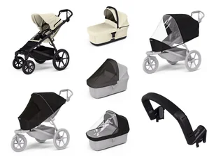 Wózek miejski Thule Urban Glide 4-wheel Soft beige + Bassinet Soft beige SET 7in1 - Wózki dziecięce - miniaturka - grafika 1