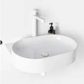 Umywalki - RAVAK X01782 Konsola umywalki Yard 600 czarna - miniaturka - grafika 1