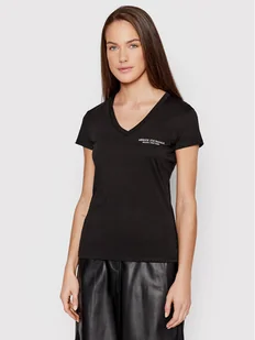 Giorgio Armani Exchange T-Shirt 8NYT81 YJG3Z 1200 Czarny Regular Fit - Koszulki i topy damskie - miniaturka - grafika 1