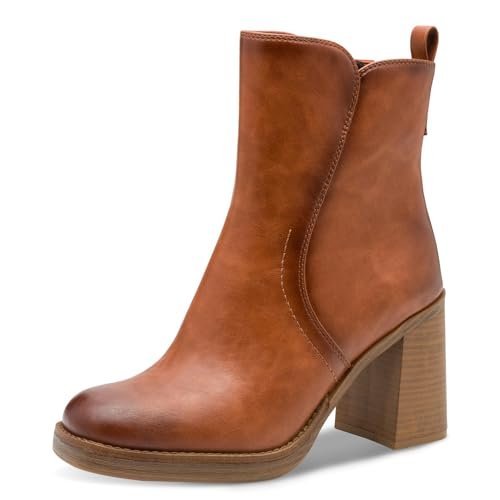 Marco Tozzi Damskie 2-25347-45 modne kozaki, koniak, 42 EU, koniak, 42 EU