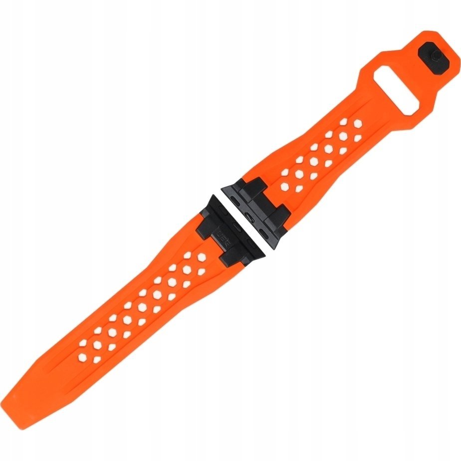 UAG Monarch - pasek FKM do Apple Watch series 4-6 & SE 1-3, 44mm / series 7-9, 45mm / series 10-11, 46mm / Ultra 1-3, 49mm orange / black titanium