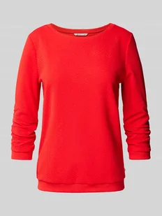 Bluza taliowana z fakturowanym wzorem - Bluzy damskie - miniaturka - grafika 1