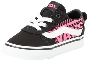 Vans Ward Sneaker buty dziecięce, uniseks, Glow Vans Neon Pink Black, 33 EU - Buty dla dziewczynek - miniaturka - grafika 1