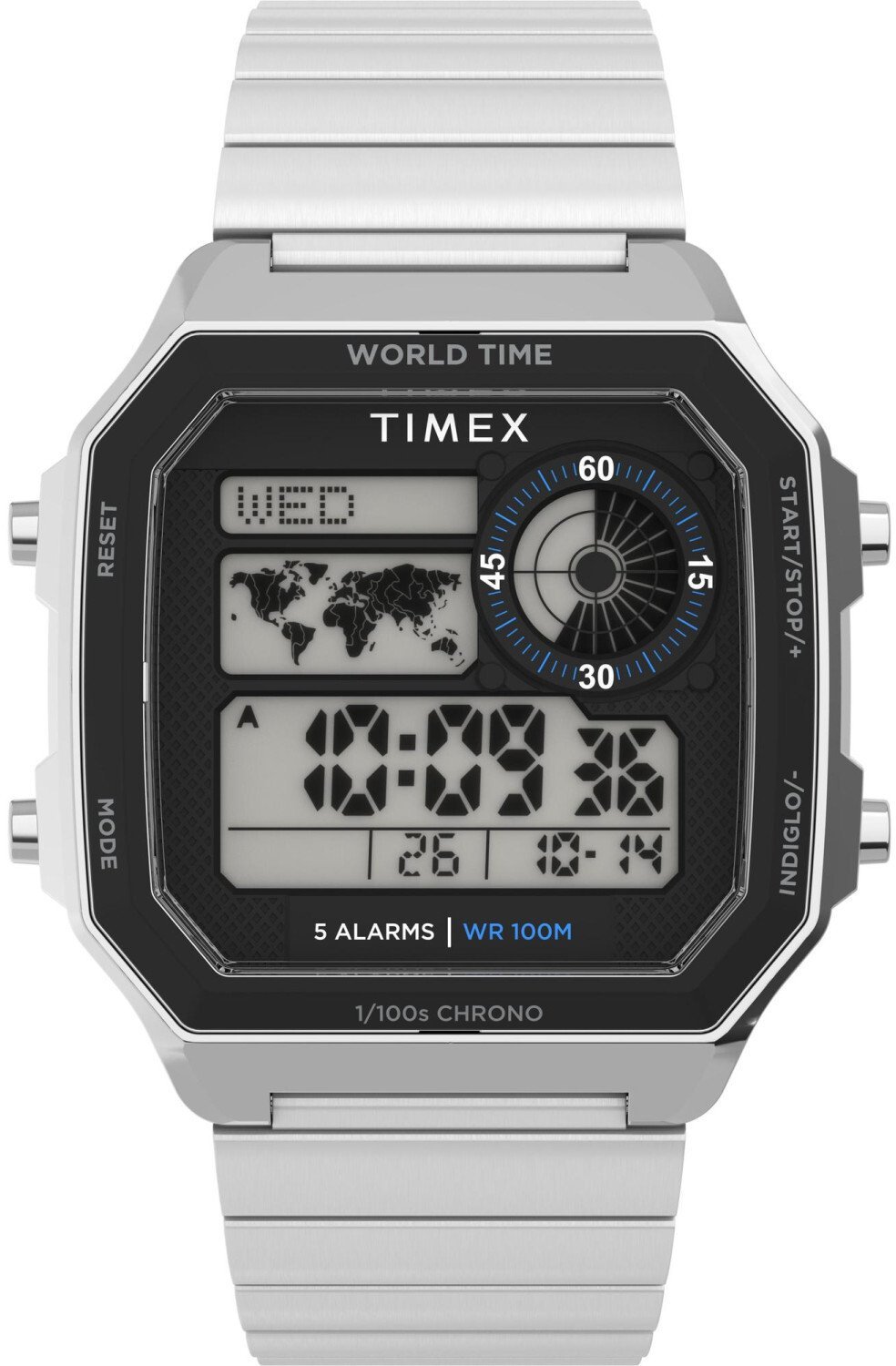 Zegarek Timex Zegarek męski Timex TW5M68900 srebrny