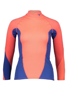 Mizuno Podkoszulek funkcyjny "VBody G1" w kolorze pomarańczowo-niebieskim - Koszulki sportowe damskie - miniaturka - grafika 1