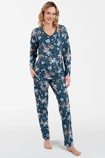 Nocna piżama Italian Fashion Madison dł.r. dł.sp. druk/morski - Piżamy damskie - miniaturka - grafika 1