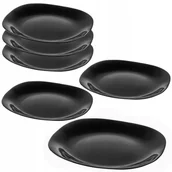 Talerze - Talerz czarny Moiano 28 x 25 cm, 6 szt. - miniaturka - grafika 1