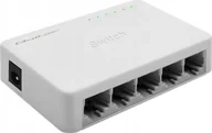 Switche - Switch Qoltec Switch niezarządzalny Qoltec przełącznik sieciowy 5 x port RJ45 1000Mbps Fast Ethernet LAN - miniaturka - grafika 1