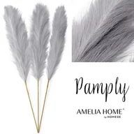 Sztuczne kwiaty - Sztuczny kwiat PAMPLY kolor szary ameliahome - PAMPAS/AH/PAMPLY/GREY/110CM/3PCS - miniaturka - grafika 1