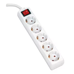 Omega Listwa zasilająca 5 gniazd 1,5 m biała OL5G15W - Listwy zasilające - miniaturka - grafika 1