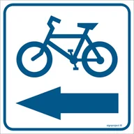 Systemy ekspozycyjne i znaki informacyjne - RA120 KIERUNEK ŚCIEŻKI ROWEROWEJ 2, FN - FOLIA SAMOPRZYLEPNA; (100X100MM) - miniaturka - grafika 1