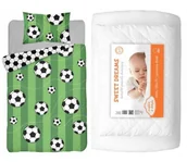 Pościel dla dzieci - Komplet do łóżeczka kołdra pościel podusia 100x135 piłka - miniaturka - grafika 1