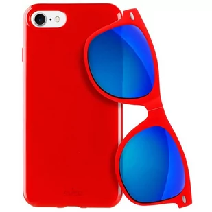 PURO Sunny Kit - Zestaw etui iPhone 7 + składane okulary przeciwsłoneczne (czerwony) 10_9693 - Etui i futerały do telefonów - miniaturka - grafika 1