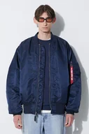 Kurtki męskie - Alpha Industries kurtka 100101-07 Bomber & Flightjackets MA-1 męska kolor granatowy przejściowa oversize 100101.07-rep.blue - miniaturka - grafika 1