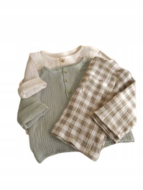 SHEIN BLUZKA DZIECIĘCA Z DŁUGIM RĘKAWEM BAWEŁNIANA 3 PACK 68-74 1JC