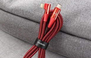 Kabel USB-C do USB-C Mcdodo CA-8321 100W 90 stopni1.2m czerwony - Kable - miniaturka - grafika 6