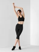 Legginsy - 4F Legginsy treningowe 3/4 ze średnim stanem damskie XXS - miniaturka - grafika 1