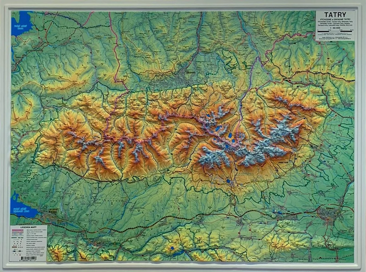 Tatry mapa plastyczna, 1:66 666 - Księgarnie ArtTarvel: KRAKÓW - ŁÓDŹ - POZNAŃ - WARSZAWA Kartografiehp