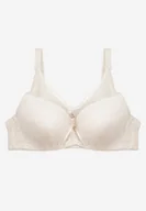 Biustonosze - Jasnobeżowy Biustonosz Full Cup z Koronką i Cyrkoniami Filipena - miniaturka - grafika 1