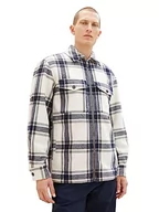 Kurtki męskie - TOM TAILOR Męska kurtka 1037405, 32517, beżowa, wełniana kurtka, M, 32517 – beżowy wool Check, M - miniaturka - grafika 1