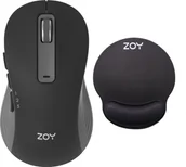 Myszki - ZOY Mysz ZOY bezprzewodowa ZMS88 + Podkładka ZOY żelowa czarna ZMP25 - miniaturka - grafika 1