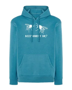 Bluza Bzzzykniemy się? z Nadrukiem Śmiesznym Prezent Niebieska M - Bluzy męskie - miniaturka - grafika 1