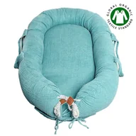 Kokony niemowlęce - Kokon Gniazdko Dla Noworodka Z Organicznego Oddychającego Bio Muślinu Gots Newborn Nest Tiffany Hi Little One - miniaturka - grafika 1