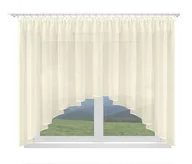 Firany - FIRANA GOTOWA 300X100, ŁUK,WOAL ECRU, LAMÓWKA - miniaturka - grafika 1