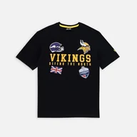 Koszulki męskie - New Era NFL Games Collegiate koszulka oversize Minnesota Vikings czarna - miniaturka - grafika 1