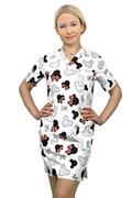 Odzież robocza - Sukienka tunika medyczna kosmetyczna fartuch wzór 1046 kolekcja BLOOM 46 - miniaturka - grafika 1