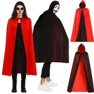 Stroje karnawałowe - Peleryna Dwustronna Czarodziej Wampir Drakula Strój Halloween Bal Dorośli - miniaturka - grafika 1
