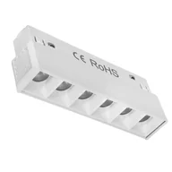 Lampy sufitowe - Lampa magnetyczna sufitowa do szyn 1254 LED 6W 3000K metalowa biała - miniaturka - grafika 1