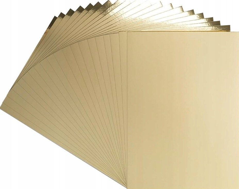 KARTON LUSTRZANY A4 20 SZTUK METALICZNY PAPIER DEKORACYJNY BŁYSZCZĄCY