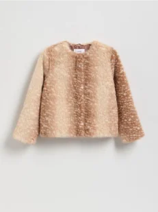 Reserved - Kurtka z imitacji futra - wielobarwny - Spodnie i spodenki dla dziewczynek - miniaturka - grafika 1