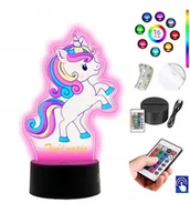 Lampy pozostałe - Lampka na biurko UV jednorożec 16kol. LED PLEXIDO - miniaturka - grafika 1