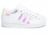 Sneakersy damskie - Adidas Uniseks - Dziecięce Superstar, Sneakersy, Biały, 28.5 EU - miniaturka - grafika 1