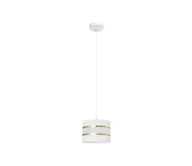 Lampy sufitowe - Żyrandol na lince HELEN 1xE27/60W/230V śr. 20 cm biały/złoty - miniaturka - grafika 1